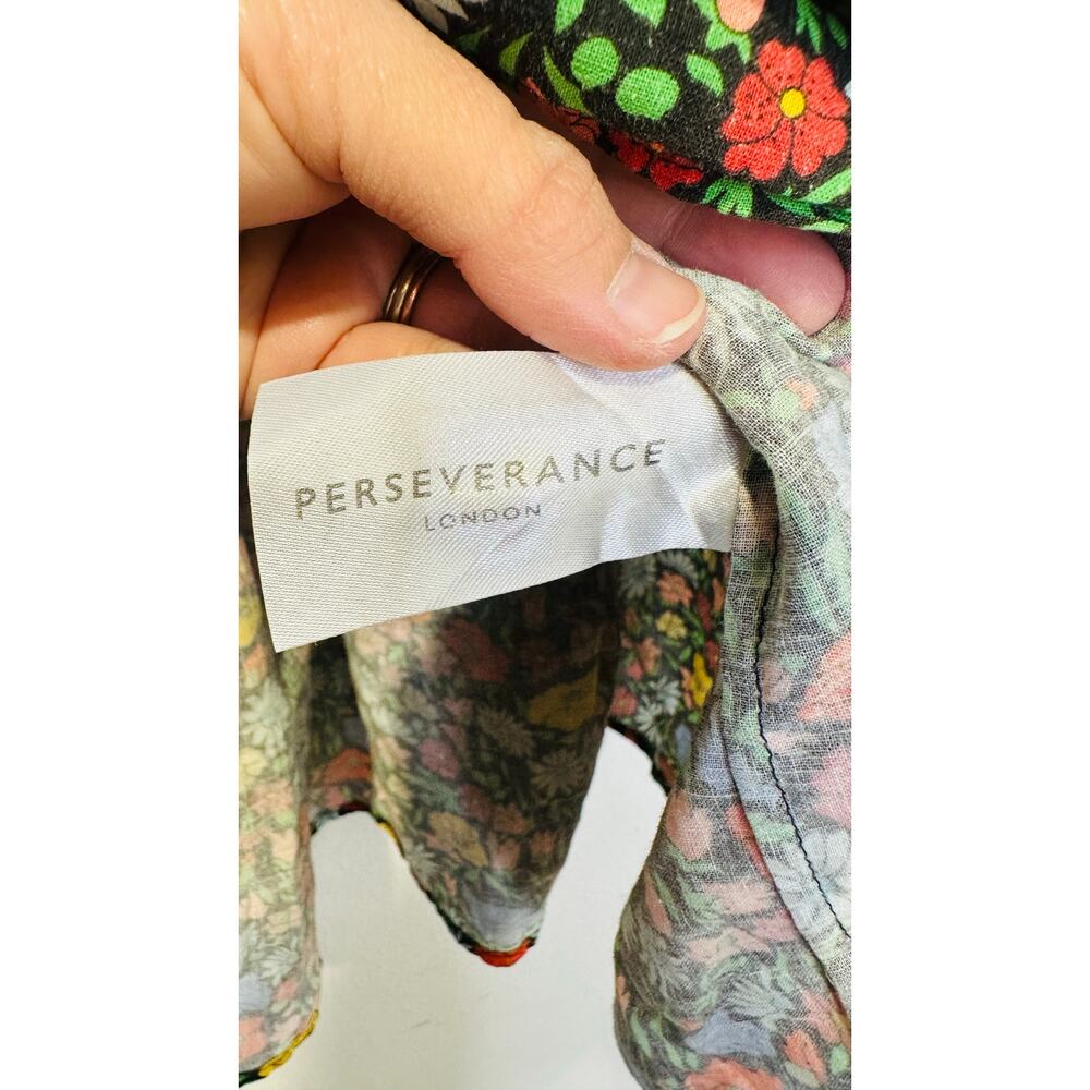 PERSEVERANCE Multicolor Floral Print Blooms Smocked Midi Skirt size 16 US 12 - Picture 10 of 12
